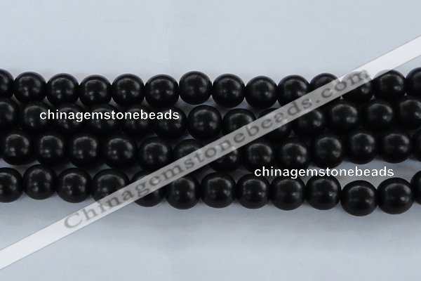 CEY08 15.5 inches 18mm round black ebony wood beads wholesale