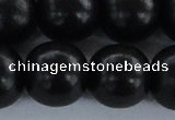 CEY09 15.5 inches 20mm round black ebony wood beads wholesale