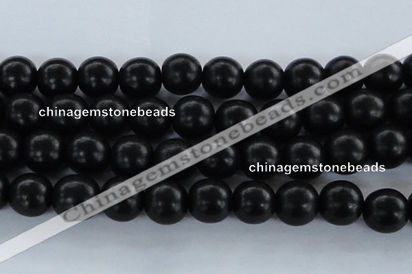 CEY10 15.5 inches 25mm round black ebony wood beads wholesale