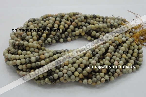 CFA02 15.5 inches 6mm round chrysanthemum agate gemstone beads