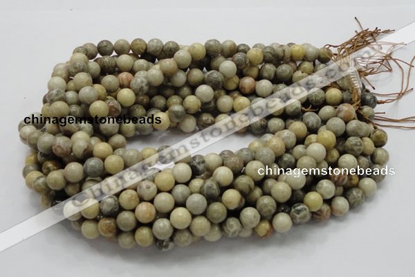 CFA03 15.5 inches 10mm round chrysanthemum agate gemstone beads