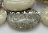 CFA14 15.5 inches 30*40mm oval chrysanthemum agate gemstone beads