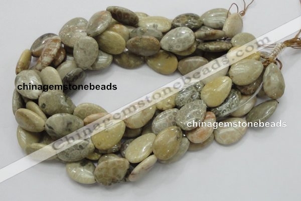 CFA15 15.5 inches 18*25mm flat teardrop chrysanthemum agate beads