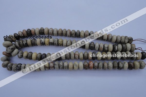 CFA203 15.5 inches 6*12mm rondelle chrysanthemum agate beads