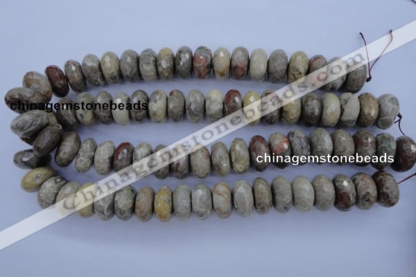 CFA214 15.5 inches 10*20mm faceted rondelle chrysanthemum agate beads