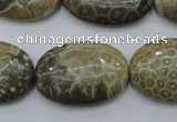 CFA216 15.5 inches 20*30mm oval chrysanthemum agate beads