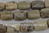 CFA220 15.5 inches 10*14mm rectangle chrysanthemum agate beads