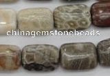 CFA222 15.5 inches 13*18mm rectangle chrysanthemum agate beads