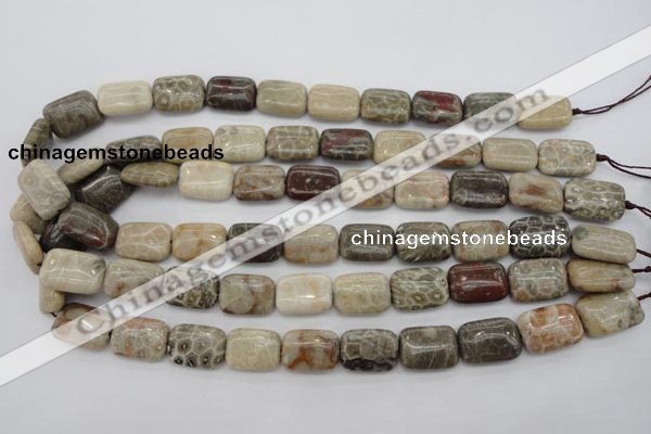 CFA222 15.5 inches 13*18mm rectangle chrysanthemum agate beads