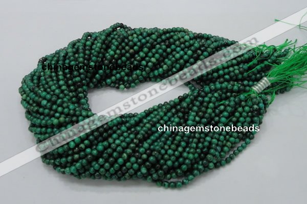 CFA65 15.5 inches 4mm round green chrysanthemum agate beads