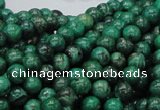 CFA67 15.5 inches 8mm round green chrysanthemum agate beads