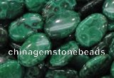 CFA71 15.5 inches 12*18mm oval green chrysanthemum agate beads