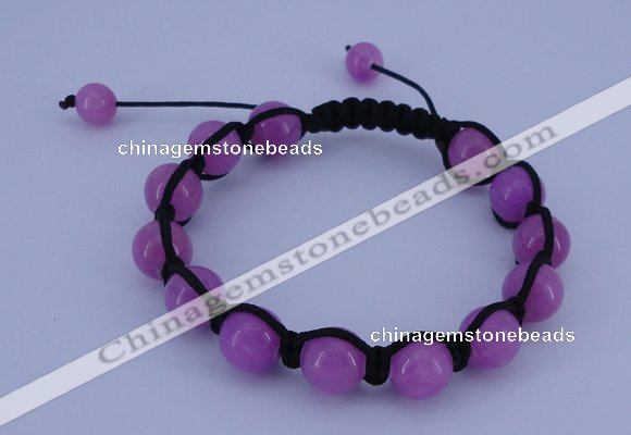 CFB500 10mm round candy jade beads adjustable bracelet wholesale