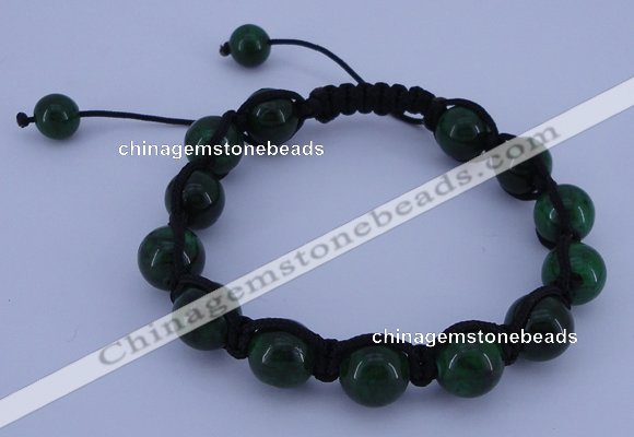 CFB502 10mm round candy jade beads adjustable bracelet wholesale