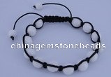 CFB505 10mm round candy jade beads adjustable bracelet wholesale