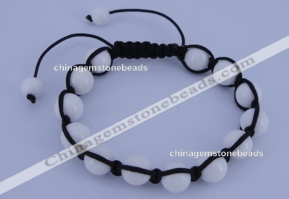 CFB505 10mm round candy jade beads adjustable bracelet wholesale