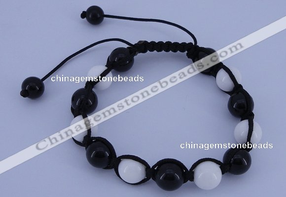 CFB506 10mm round candy jade beads adjustable bracelet wholesale