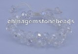 CFB580 8*10mm faceted rondelle crystal beads adjustable bracelet