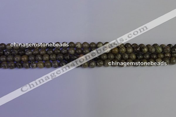 CFC210 15.5 inches 4mm round grey fossil coral beads wholesale