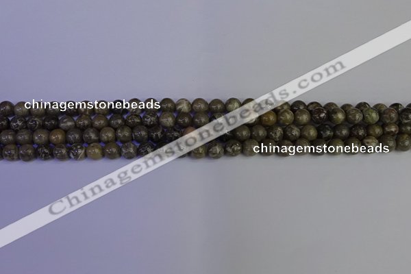 CFC210 15.5 inches 4mm round grey fossil coral beads wholesale