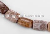 CFC50 10*14mm rectangle coral fossil jasper beads wholesale