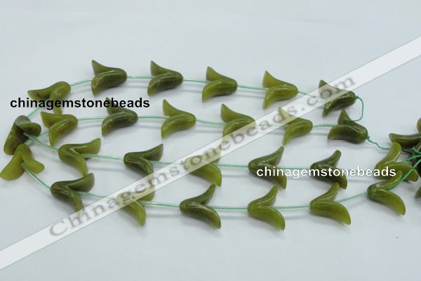 CFG10 15.5 inches 20*26mm carved flower Korean jade beads