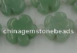 CFG1022 15.5 inches 16mm carved flower green aventurine beads