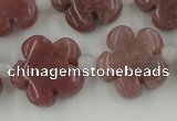 CFG1025 15.5 inches 16mm carved flower rhodochrosite beads