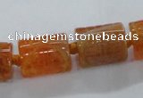 CFG1101 15.5 inches 15*20mm carved tube agate gemstone beads