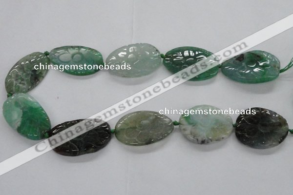 CFG1180 15.5 inches 25*38mm – 28*40mm carved freeform agate beads