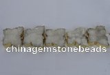 CFG1190 7.5 inches 40*45mm - 45*55mm butterfly druzy agate beads