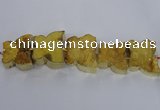 CFG1191 7.5 inches 40*45mm - 45*55mm butterfly druzy agate beads