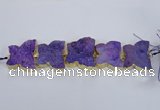 CFG1192 7.5 inches 40*45mm - 45*55mm butterfly druzy agate beads