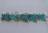 CFG1194 7.5 inches 40*45mm - 45*55mm butterfly druzy agate beads