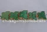 CFG1195 7.5 inches 40*45mm - 45*55mm butterfly druzy agate beads