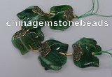 CFG1222 7.5 inches 45*50mm elephant agate gemstone beads wholesale