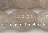 CFG1504 15.5 inches 15*20mm carved rice pink quartz beads