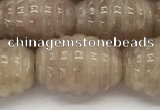 CFG1505 15.5 inches 15*20mm carved rice strawberry quartz beads