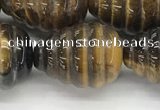 CFG1519 15.5 inches 15*20mm carved teardrop tiger eye beads