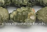 CFG1520 15.5 inches 15*20mm carved teardrop rhyolite gemstone beads