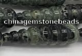 CFG1532 15.5 inches 10*35mm carved teardrop kambaba jasper beads