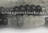 CFG1541 15.5 inches 10*30mm carved rice cloudy quartz beads