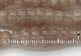 CFG1542 15.5 inches 10*30mm carved rice strawberry quartz beads