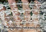 CFG1650 15 inches 14mm carved star white crystal beads