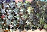 CFG1668 15 inches 14mm carved star dragon blood jasper beads