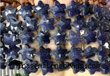 CFG1675 15 inches 14mm carved star blue goldstone beads