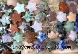 CFG1681 15 inches 14mm carved star colorful gemstone beads