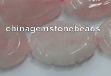 CFG207 15.5 inches 22*30mm carved oval rose quartz gemstone beads