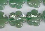 CFG215 15.5 inches 20mm carved flower green aventurine beads