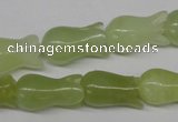 CFG237 15.5 inches 10*17mm carved flower New jade gemstone beads